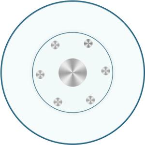 48" Heavy-Duty Lazy Susan Turntable - 1/ 3" Extra-Thick Tempered Glass - Silent & Smooth Swivel for Large Dining Tables, Centerpiece