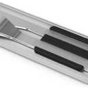 MONBENTO - Cutlery Set MB Slim Box Onyx for Lunch Box - 3 Pieces Fork Knife Spoon - Flatware Set Work Lunch Packing - Suitable for MB Original & MB Square Bento Boxes - Stainless Steel - Black