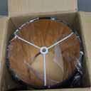 Wellmet BlackGold 8"x 8"x11" Lampshade, No Assembly Required, Classic Modern Lamp Shade for Table Lamp, Bedside Lamp, Floor Lamp, Fabric Drum Lampshade, Spider Fitter