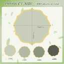 100 Pcs Round Sagegreen Paper Placemats 13.5 Inch Scalloped Disposable Paper Place Mats Decorative Flower Shape Doilies Table Mats for Wedding Baby Shower Banquet Party Holiday Table Decor