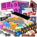 Wallace & Williamson Complete DIY Soap Making Kit  Melt & Pour Soap Kit for Adults & Kids with Essential Oils, Silicone Molds, Cutters & Dried Flowers  Beginner-Friendly All-in-One Gift Set