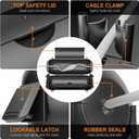 iwillink 4 Pack Outdoor Extension Cord Cover Waterproof - Weatherproof Electrical Connection Box for Outdoor Outlet, Plug, Socket, Christmas Holiday Decoration, Power Tool, Black