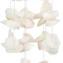 White Sea Shell Wind Chimes for Outside, Handmade Beach Style Windchime for Patio and Garden Decor, Beach & Coastal Decor, Sunroom Decoration, Ocean Themed Party