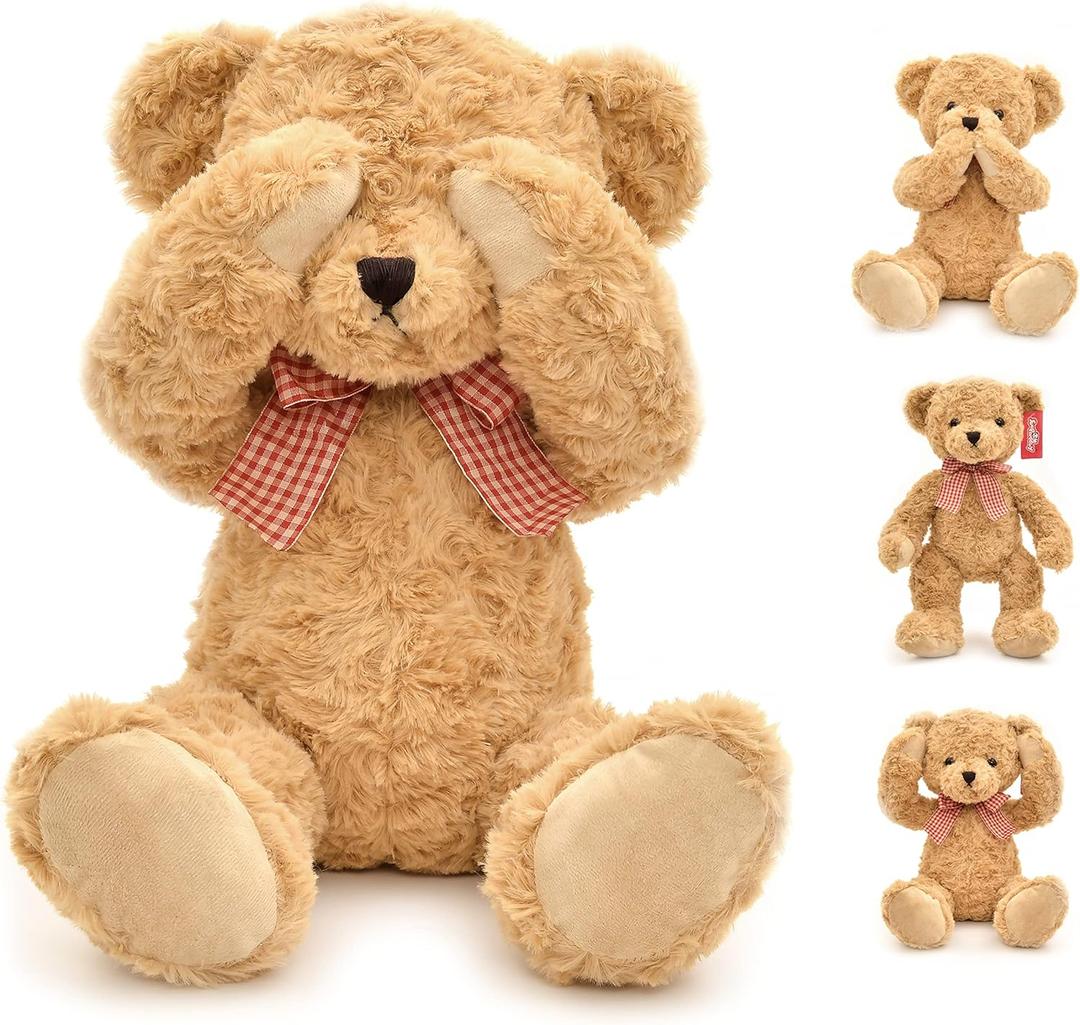 20" Posed Teddy Bear Stuffed Animal Cute Plush Toy for Girl Kids (Light Brown)