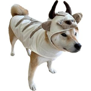 ComfyCamper Oxen Dog Costume - Viking Hat and Cape for Small Medium X Large Cosplay Halloween Costumes, Small (Brown)