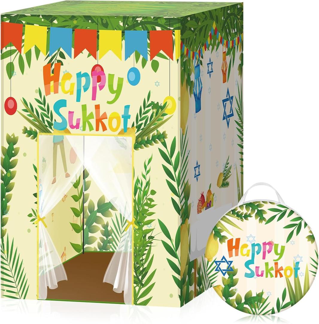 Windyun Large Sukkot Tent 51 x 39 x 39 Inch - Portable Sukkah Tent with Carrying Bag for Outdoor & Indoor Use
