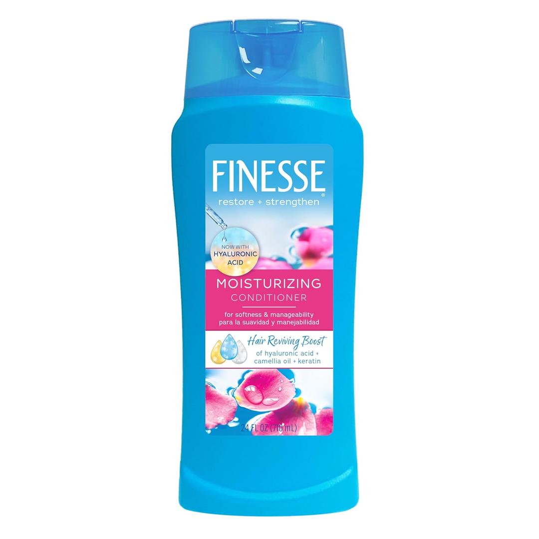 FINESSE Restore + Strengthen Moisturizing Conditioner, 24 oz, Moisturize & Repair Dry or Damaged Hair for Soft, Healthy Looking Hair (24 Fl Oz (Pack of 1))