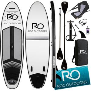Roc Inflatable Stand Up Paddle Board 10' 6" with Premium SUP Paddle Board Accessories, Wide Stable Design, Non-Slip Comfort Deck for Youth & Adults