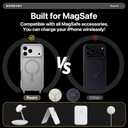 MAGEASY Compatible with iPhone 17 6.3" Case with Crossbody Strap - 16ft Drop Protection, Compatible with MagSafe | Roam M (Transparent)