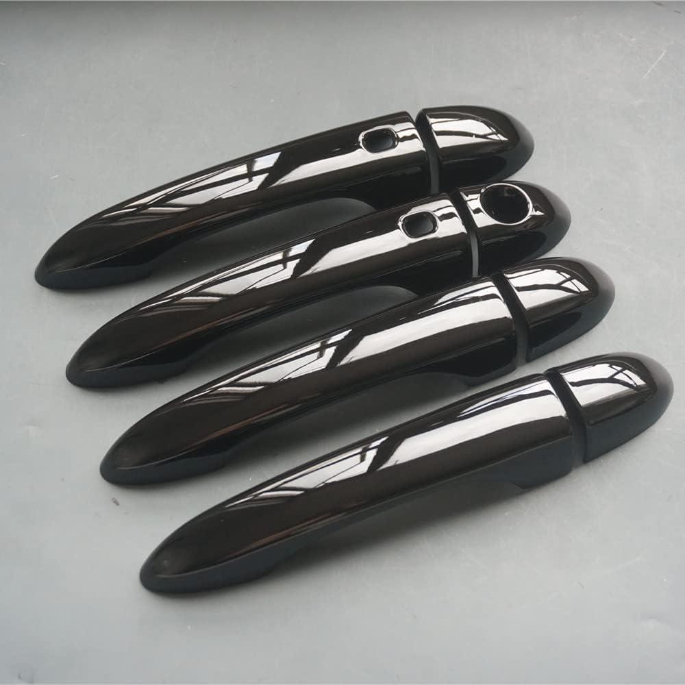ZiWen Gloss Black Carbon Fiber Sport Door Handle Cover Trim for Jeep Cherokee 2014-2024 Compass 2018-2025 (Gloss Black)