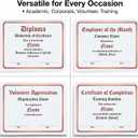 PaperDirect Foil Elegance Specialty Certificates, 50 Sheets of 38lb White Paper, 8" x 11", Double Red Foil Border, Perfect for Awards, Students, Employees, Volunteers, Course Completion, Diplomas