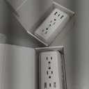 WBM Smart Multi Plug Outlet, Surge Protector, 6-Outlet Extender with 2 USB Charging Ports, USB-C & Night Light, 3-Sided Power Strip with Adapter Spaced Outlets - 2 Count, White