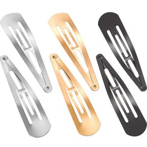 Geyoga 30 Pieces 4 Inch Metal Snap Hair Clips for Women Snap Barrettes Nonslip Large Women Hair Accessories