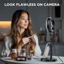 InnoGear Desk Ring Light with Stand, 60 LED 10W Overhead Portable Selfie Light Video Conference Lighting with Clip Camera Light for Monitor Laptop Computer Zoom Call Live Streaming Video Recording