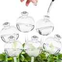 Suyeah 6 Pack Plant Watering Globes Top Fill, Self Watering Planter Spikes Insert, Self Watering Planter Insert Plant Watering Devices Plant Watering Bulbs for Indoor and Outdoor (Pumpkin)