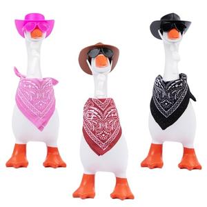3 Set 7inch Desk Goose Outfits Mini Cowboy Hat with Scarf Sunglasses – Western Cowboy Small Desk Goose Outfits Cowboy Hat Accessory Mini Porch Goose Headwear – Funny Magnetic Goose Decor Accessories