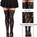 Leg Avenue womens Hosiery Lace Thigh Highs (Black)