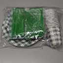 140Pcs Gingham Party Supplies for 20 Guests Thick Paper Plates and Napkins Knives Spoons Forks Cups Disposable Party Set Cutlery for Dinner Baby Shower Wedding Favor (Orange)