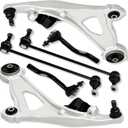 6PCS Front Lower Control Arm Sway Bar End Link Tie Rod Fit for Infiniti 2013 JX35, 2014 2015 2016 2017-2019 QX60, for Nissan 13-19 Pathfinder K623063 K623064 K750094 K750095 ES801265 ES801266