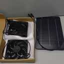 NHZOTUD Solar Powered Fan Kit 12.6 Inch IPX7 Weatherproof, 15W Solar Panel with 2 Waterproof Fans, Intake or Exhaust Air Fan for Outside Backyard Chicken Coops, Greenhouses, Doghouse