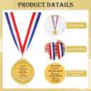 Ecally 36 Set Employee Appreciation Gifts Metal Gold Award Medal with Neck Ribbon Inspirational Gold Dot Sticker Motivational Medals Thank You Gifts for Coworker Colleague Leaving Team Building