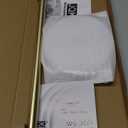 JQK Toilet Paper Storage Stand White Gold, 304 Stainless Steel Tissue Reserve Holder Dispenser for Bathroom, Brushed Gold, TPS180-WG (15.35 Inch)