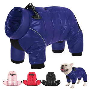 AOFITEE Dog Coat, Waterproof Dog Jacket for Winter, Warm Fullbody Dogs Snowsuit, Winter Coat for Small Dogs, Zip Up Pet Puffer Jacket Fleece Vest, Outdoor Reflective Cold Weather Pet Coats, Medium