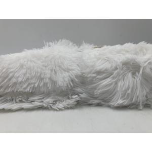1 Pc Barn Recycled Fluffy Faux Fur Throw Blanket White 45" x 60"