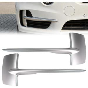 Front Bumper Grille Cover Compatible with BMW X5 F15 2014-2018 Lower Bumper Face Bar Grille Trim Left & Right, Replaces 51117303113 51117303114 BM8261234 BM8261233 (Silver)