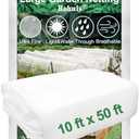 Rohuis Garden Netting Pest Barrier, 10 ft x 50 ft Ultra Fine Mesh Mosquito Cicada Bird Bug Net for Raised Garden Bed Greenhouse, Plant Row Cover for Protect Vegetables Fruits Flowers Trees from Insect