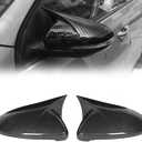 2pc Carbon Fiber Rear View Mirror Covers Caps,Replacement Rearview Mirror Covers,Fits for VW Golf MK7 MK7.5 Base GTI R 2013 2014 2015 2016 2017 2018