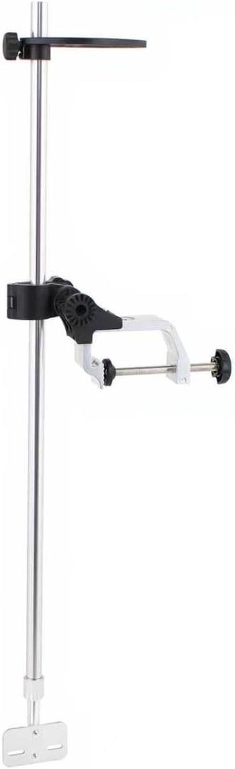 Telescopic Transducer Pole Mount, Upgraded Portable Transducer Mounts with 360 Degree Adjustable Large 3.31inch Clamp Opening for Boats, Canoes, and Kayaks