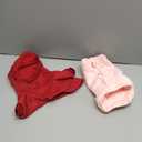 Set of 2: Dog Hoodie Dog Sweaters with Hat, Cold Weather Cotton Dog Hoodies with Pocket Hooded Clothes Apparel Costume Puppy Cat Winter Hoodies Warm Coat Sweater for Small Dogs Cats Puppy Animal(Red) +  Christmas Dog Sweater for Small Dogs • Warm Fleece Sherpa Vest • Faux Fur (Pink), Size: Large