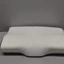 Derila Queen Size Memory Foam Pillow & Cooling Pillowcase | Optimal Temperature Control for Your Perfect Sleep. Neck Contoured Support Pillow Improves Sleep