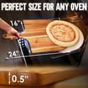 KitchenStar 16-Inch Acacia Wood Pizza Peel Extra Large Wooden Cutting & Serving Board with Handle Natural Oil Finish Ideal Pizza Oven Accessory for Easy Sliding & Prep