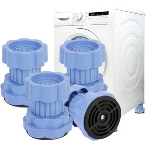 Ouliget Washing Machine Base Foot Pads Anti Vibration Pads,Adjustable Height Washing Machine Support Foot Pads,Multifunctional Adjustable Bracket Base,4 Pieces