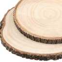6 Pack 8-9 Inch Wood Slices, Unfinished Natural Wood Slices with Tree Bark, Round Wood Slices for Wedding,Table Centerpieces,Dcor,Crafts, Parties, DIY Projects