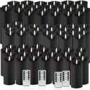 72 Pack Black Flameless LED Simulation Candle with Remote Control