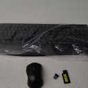 Wireless Keyboard and Mouse Combo, EDJO 2.4G Full-Sized Ergonomic Computer Keyboard with Wrist Rest and 3 Level DPI Adjustable Wireless Mouse for Windows, Mac OS Desktop/Laptop/PC (Black)