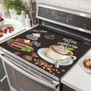 HOMETITUTE Coffee Chocolate Cake Stove Cover 28x20 Heat Resistant Mat