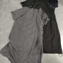 Huukey 2 Piece Grey and Black Dress with Buttons, Size La