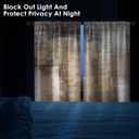 Brown Beige Painting Kitchen Curtains 36 Inch Length Abstract Window Short Tier Curtains Over Sink Set of 2, Grey Contemporary Vintage Small Kitchen Decor 26x36 Inch