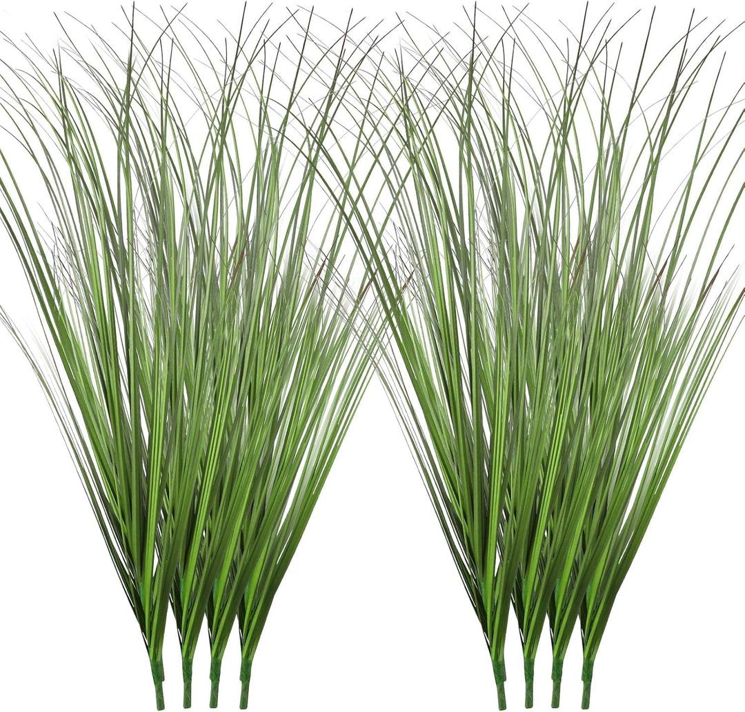 FOIMAS 12pcs Artificial Grass Plants,19.68" Faux Shrubs Wheat Grass Greenery Stems Fake Plants for Indoor Outdoor Home Decoration