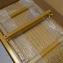 Wokceer Wedding Arch Backdrop Stand Square 6.6FTx6.6FT Gold Metal Balloon Arch Stand Garden Arbor Backdrop Frame for Wedding Birthday Party Baby Shower Photo Booth Background Decoration