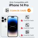 Magnetic for iPhone 14 Pro Case with Screen Protector - Wireless Charging Compatible - Upgraded Camera Protection - Silicone Shockproof Protective Phone Case for iPhone 14 Pro - Pinky White