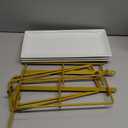 LAUCHUH 3 Tier Serving Tray, Porcelain Serving Platter Tier Serving Stand with Collapsible Sturdier Rack, Serving Trays and Platters Dessert Party Display Set for Valentine's Day, Gold, 12 Inch