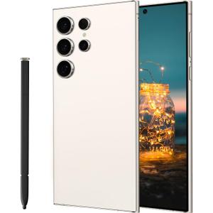 C24 Ultra 5G Smartphone,6+256GB Unlocked Phone, Android 13.048+108MP Zoom Camera,6.8" HD+ Display, Long Battery Life 6800mAh,Dual SIM 5G Cell Phone, Dual SIM,Build-in Pen Phone (White)