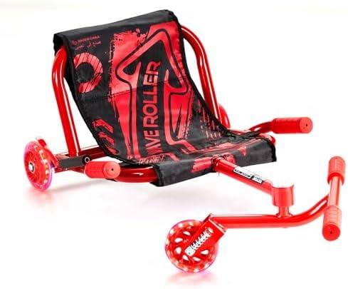 VEVOR Ride on Scooter, Load Capacity of 198 lbs, Swing Side-to-Side for Amazing Ride Powered by Zig-Zag Motion, Ride on Drifting Toy for Ages 10+, Rides on Any Hard Surface for Indoor & Outdoor, Red