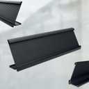 10 Pack 2" x 8" Aluminum Desk Name Plate Holder, Office Name Plate Holder for Desks, Desk Sign Holder for Office Conference, Meeting Room or Other Business Event (Black)