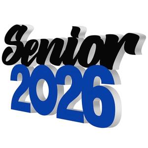 Yaomiao Senior 2026 Sign Graduation Props Grad Decorations Senior Black Blue Graduation Table Centerpieces Class of 2026 Sign for High School College,Demage